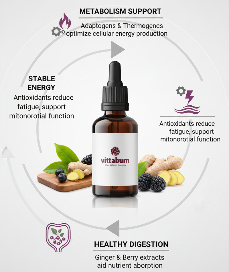 VittaBurn Natural Formula - Supports Energy, Metabolism and Healthy Weight Management
