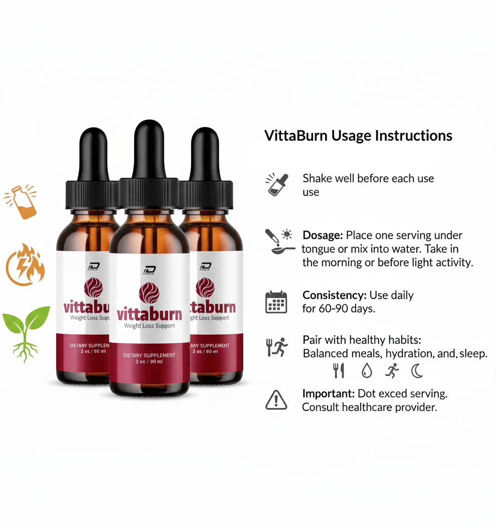 VittaBurn bottle and usage
